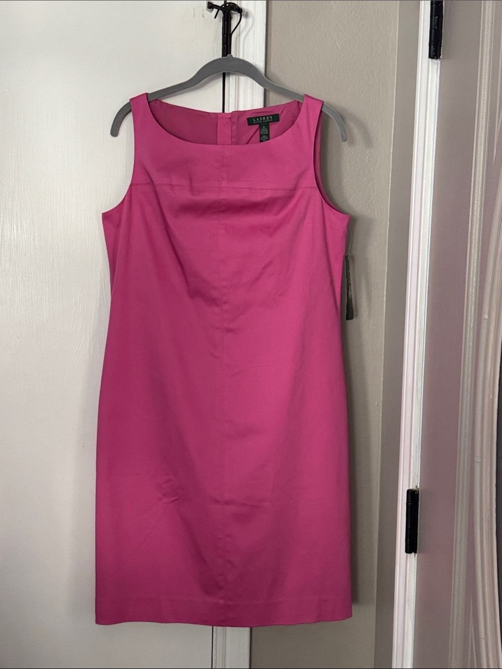 Ralph Lauren Hot Pink Sleeveless Sheath Dress